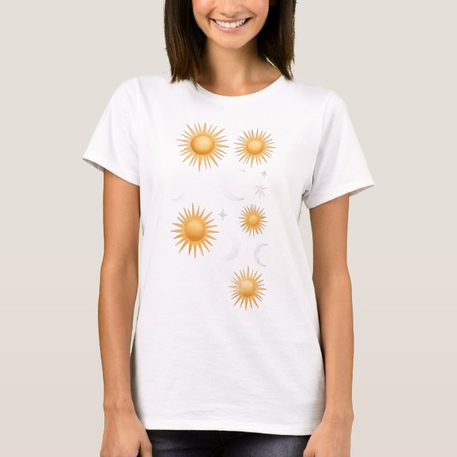 Boho Sun T-Shirt Gift for Women Summer (Front)