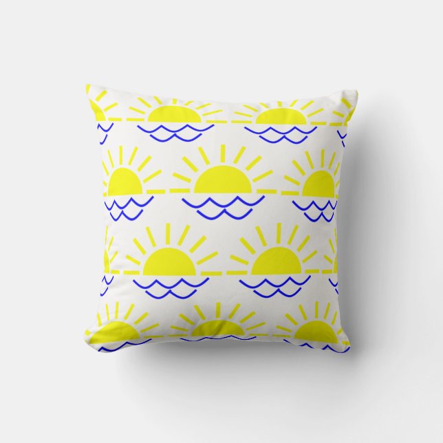 Boho Sun  Throw Pillow (Front)