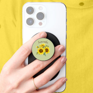 Boho Sunflower and optional text 