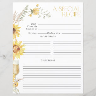 Boho Sunflower Bridal Shower Recipe