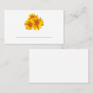 Boho Sunflower Country Yellow Floral Wedding Party Place Card