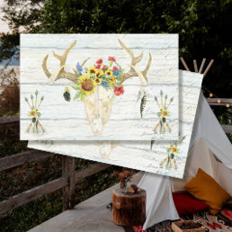 BOHO Sunflower Deer Skull Floral Arrows Decoupage Tissue Paper