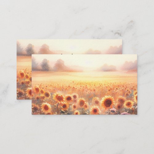 Boho Sunflower Rustic Watercolor Country Wedding Place Card