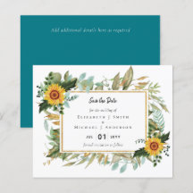 Boho Sunflower Sage Greenery Wedding