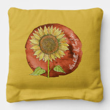 Boho Sunflower Vintage Rustic Floral Custom Names