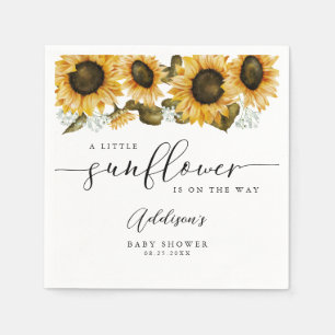 Boho Sunflowers Baby Shower Napkins