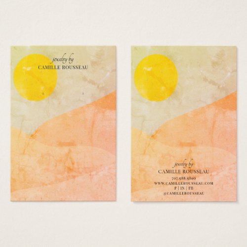 Boho Sunrise Desert Abstract Earring Display Card