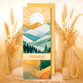 Boho Sunrise in the Mountains Bookmark