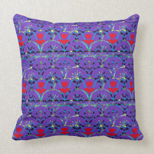Boho Sunrise Purple Beautiful Throw Pillow
