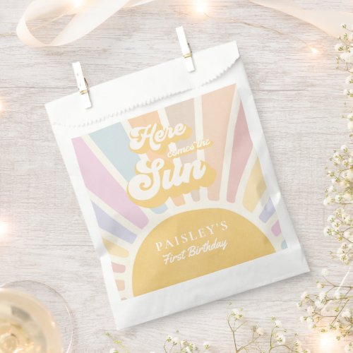 Boho Sunshine 1st Trip Around The Sun Birthday Favor Bag