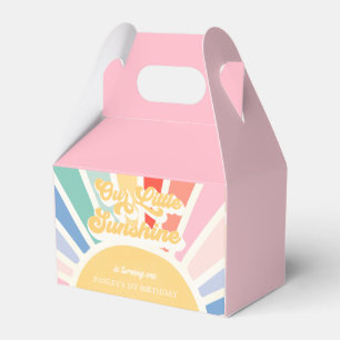 Boho Sunshine 1st Trip Around The Sun Birthday Favor Boxes