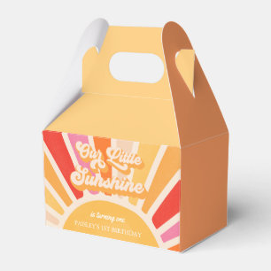 Boho Sunshine 1st Trip Around The Sun Birthday Favor Boxes