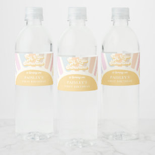 1st Birthday Water Bottle Labels | Zazzle
