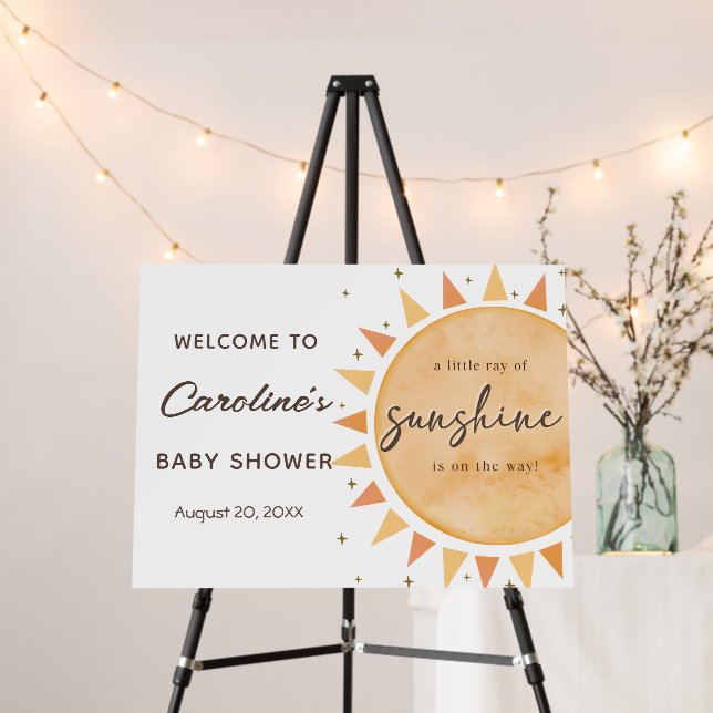 Boho Sunshine Baby Shower Foam Board (In Situ (Stand))