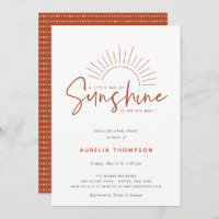 Boho Sunshine Baby Shower Invitation