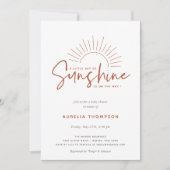 Boho Sunshine Baby Shower Invitation (Front)