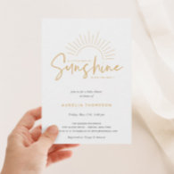 Boho Sunshine Baby Shower Invitation