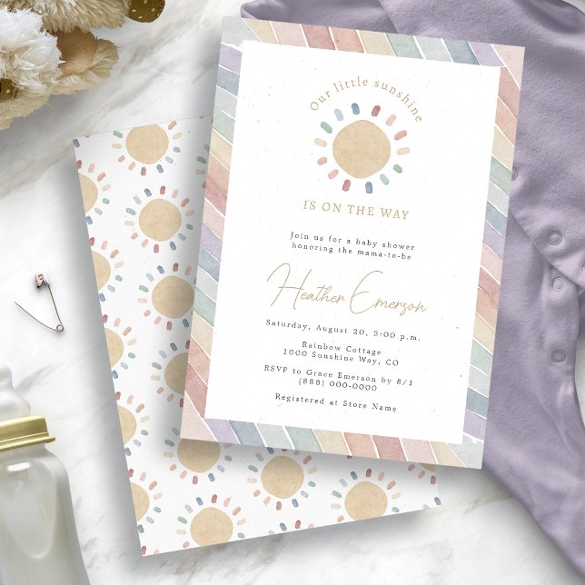 Boho Sunshine Baby Shower Invitation (Boho Sunshine Baby Shower Invitation
)