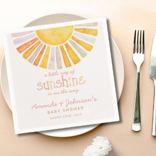 Boho Sunshine Baby Shower Napkins