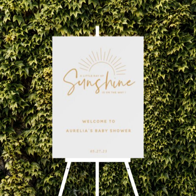Boho Sunshine Baby Shower Welcome Foam Board (Creator Uploaded)
