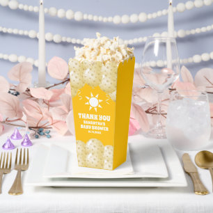 Boho Sunshine Balloons Baby Shower Popcorn Favor Boxes