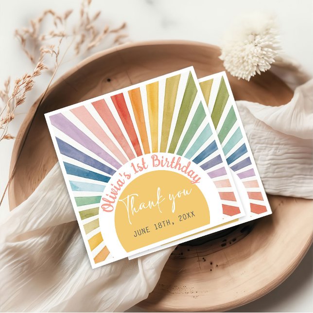 Boho Sunshine Birthday Party  Napkins (Creator Uploaded)