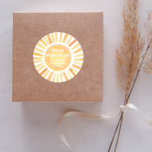 Boho sunshine First Trip around the Sun birthday Classic Round Sticker