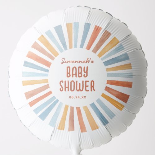 Boho Sunshine Gender Neutral Baby Shower Balloon