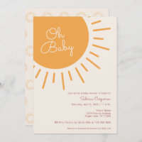 Boho Sunshine Gender Neutral Baby Shower Invitatio Invitation