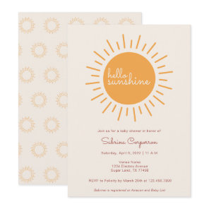 Boho Sunshine Gender Neutral Baby Shower Invitation