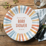 Boho Sunshine Gender Neutral Baby Shower Paper Plates<br><div class="desc">Welcome your little ray of sunshine with this Boho Sunshine Gender Neutral Baby Shower Paper Plate featuring an adorable yellow,  gold,  orange,  blue and peach watercolor sunshine.</div>