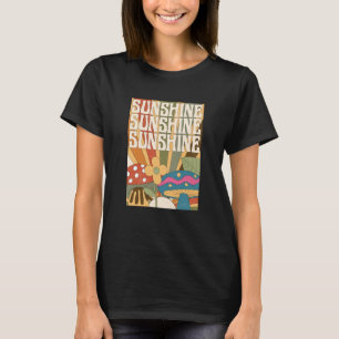 Boho Sunshine Mushroom Plant Flower Garden Foragin T-Shirt