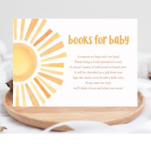 Boho sunshine muted tones books for baby enclosure card