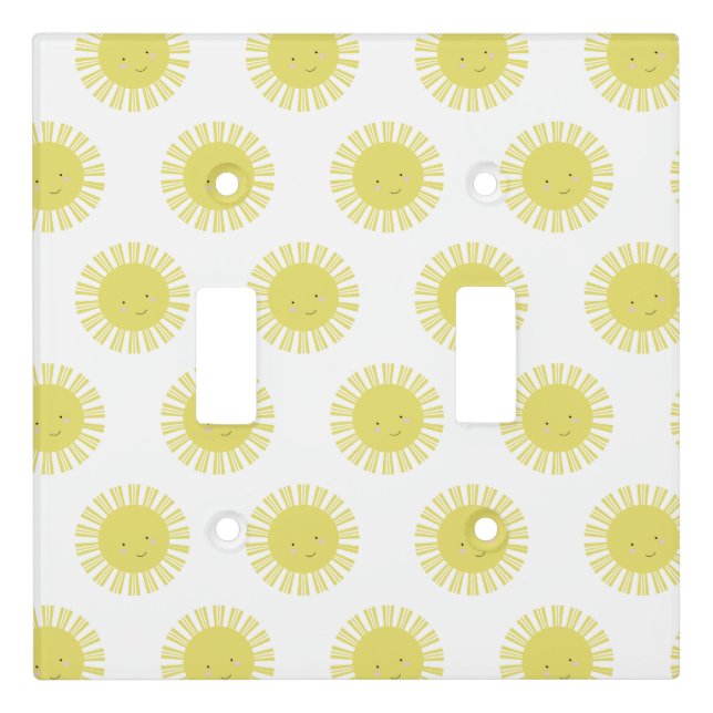 Boho Sunshine Pattern Light Switch Cover (Front)