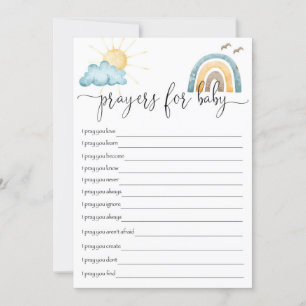 Boho Sunshine Prayers For Baby Activity Card