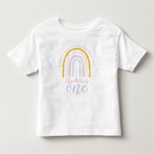Boho Sunshine, Rainbows and Fun First Birthday Toddler T-shirt