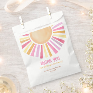 Boho sunshine sun birthday party favor tags bag
