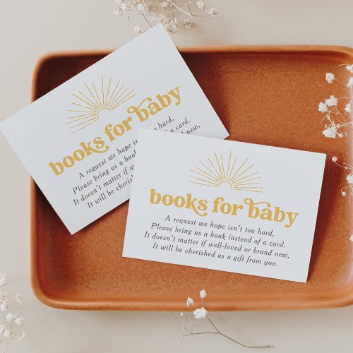 Boho Sunshine Sun Books for Baby Enclosure Card
