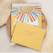 Boho Sunshine Sun Yellow Blue Envelopes 5x7 Card at Zazzle