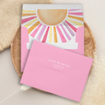 Boho sunshine sun yellow pink envelopes 5x7 card<br><div class="desc">For more advanced customization of this design,  simply select the "Edit using Design Tool" button above!</div>