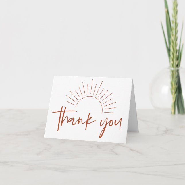 Boho Sunshine Thank You Card (Front)