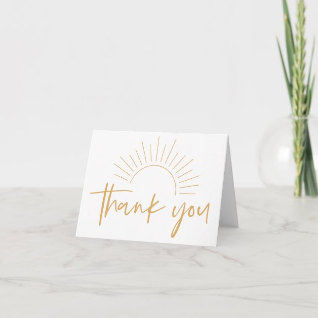 Boho Sunshine Thank You Card (Front)