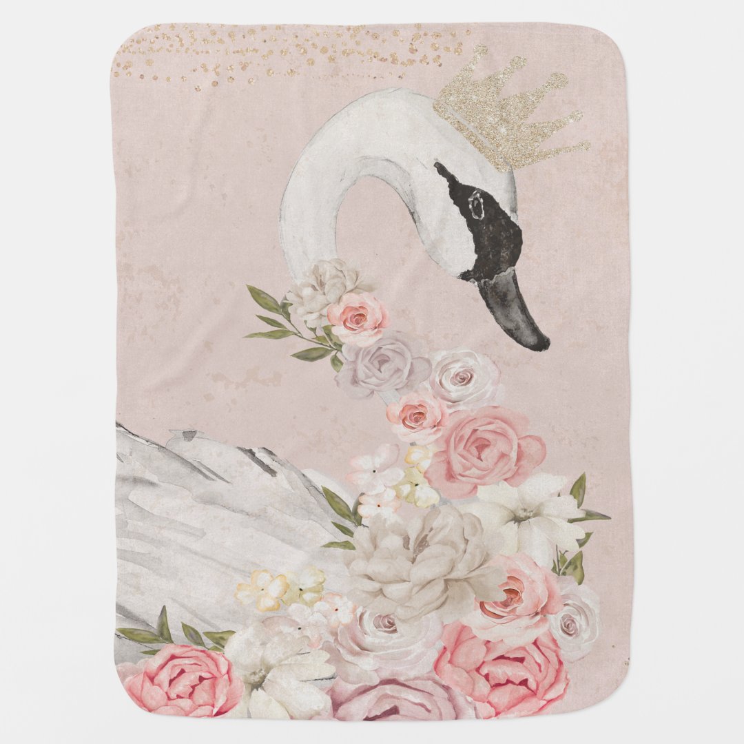 Boho Swan Baby Nursery Blanket Quilt Wall Hanging | Zazzle