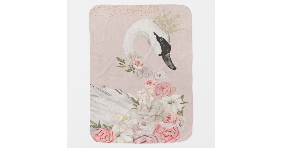 Boho Swan Baby Nursery Blanket Quilt Wall Hanging | Zazzle