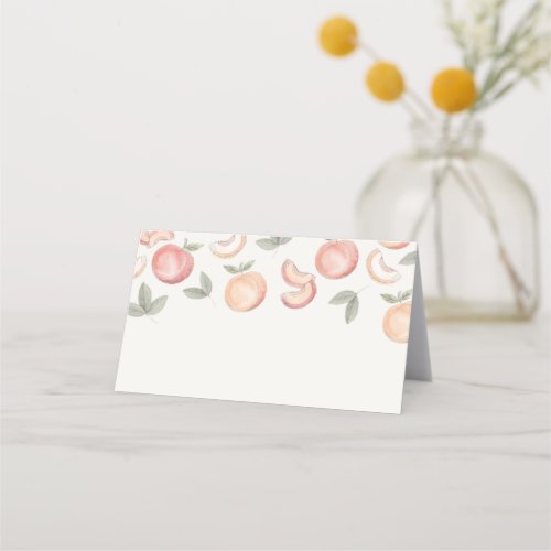 boho sweet peach folded place cards