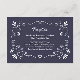 Boho Swirls (Changeable Color) Wedding Insert