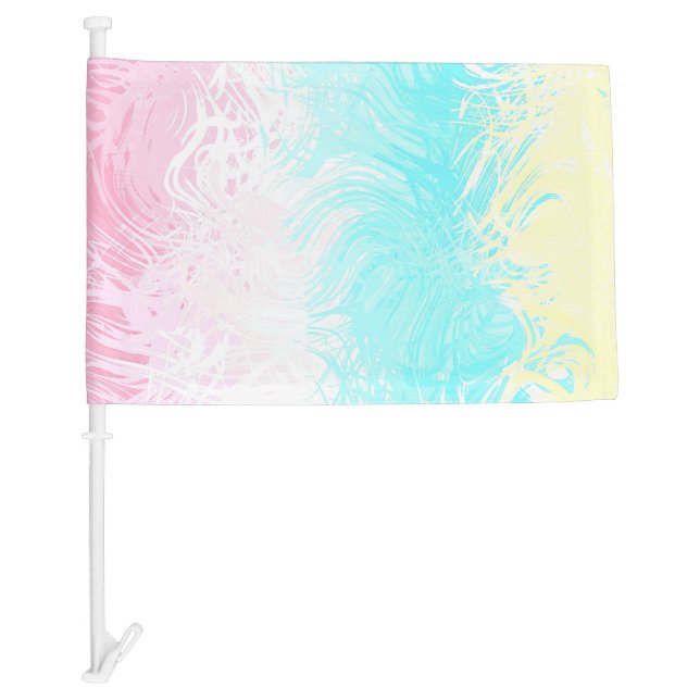 Boho Swirly Groovy Abstract Genderflux Pride Flag (Front)