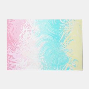 Boho Swirly Groovy Abstract Genderflux Pride Flag Doormat