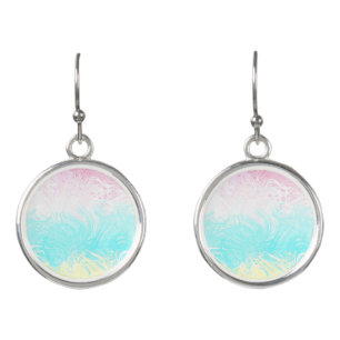 Boho Swirly Groovy Abstract Genderflux Pride Flag Earrings