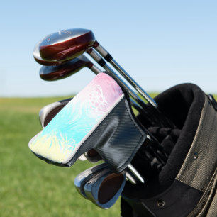 Boho Swirly Groovy Abstract Genderflux Pride Flag Golf Head Cover